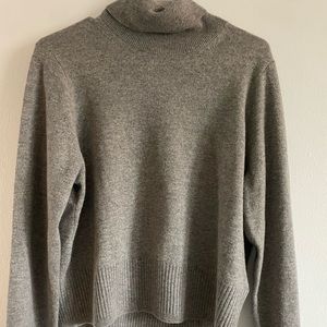 J Crew Grey Cashmere Turtleneck (Size M)